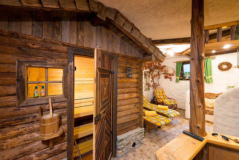 Sauna und Ruheraum im Gästehaus Wllner